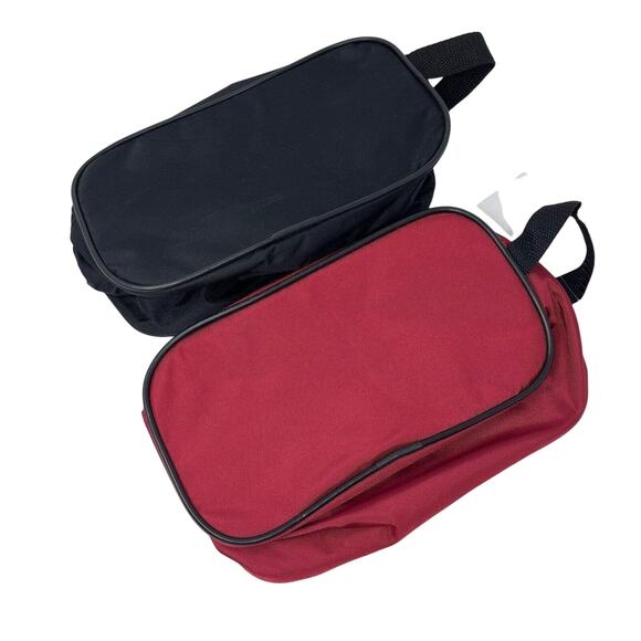 Travel Toiletry Bags Small Dopp Kits Zipper Bag Shaving Shower Case Set of 2 - Picture 4 of 4